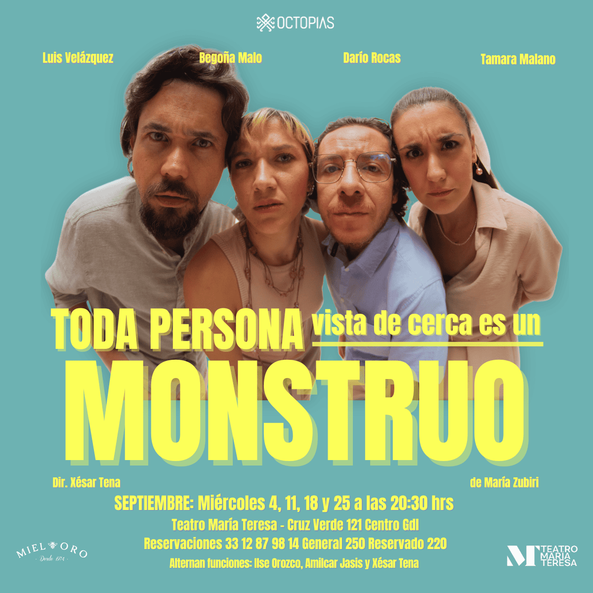 “Toda persona vista de cerca es un monstruo”, una anti comedia en el Teatro María Teresa