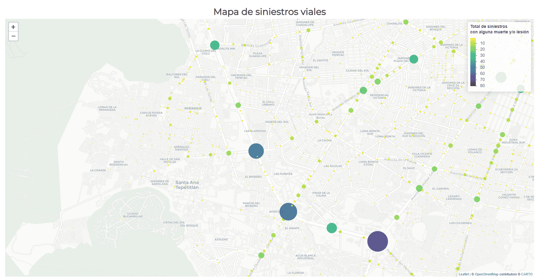 Jesús Michel, Colón y Tabachines, los cruces del Periférico con más muertes en la actualidad