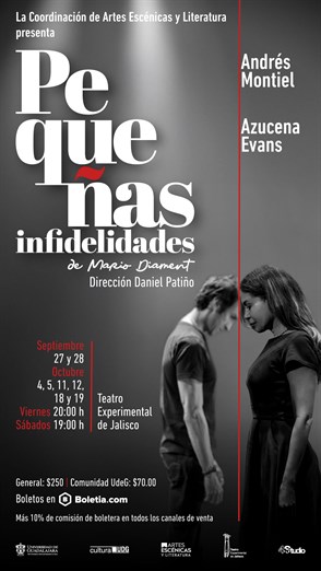 El Teatro Experimental de Jalisco recibirá el estreno de la obra “Pequeñas infidelidades”