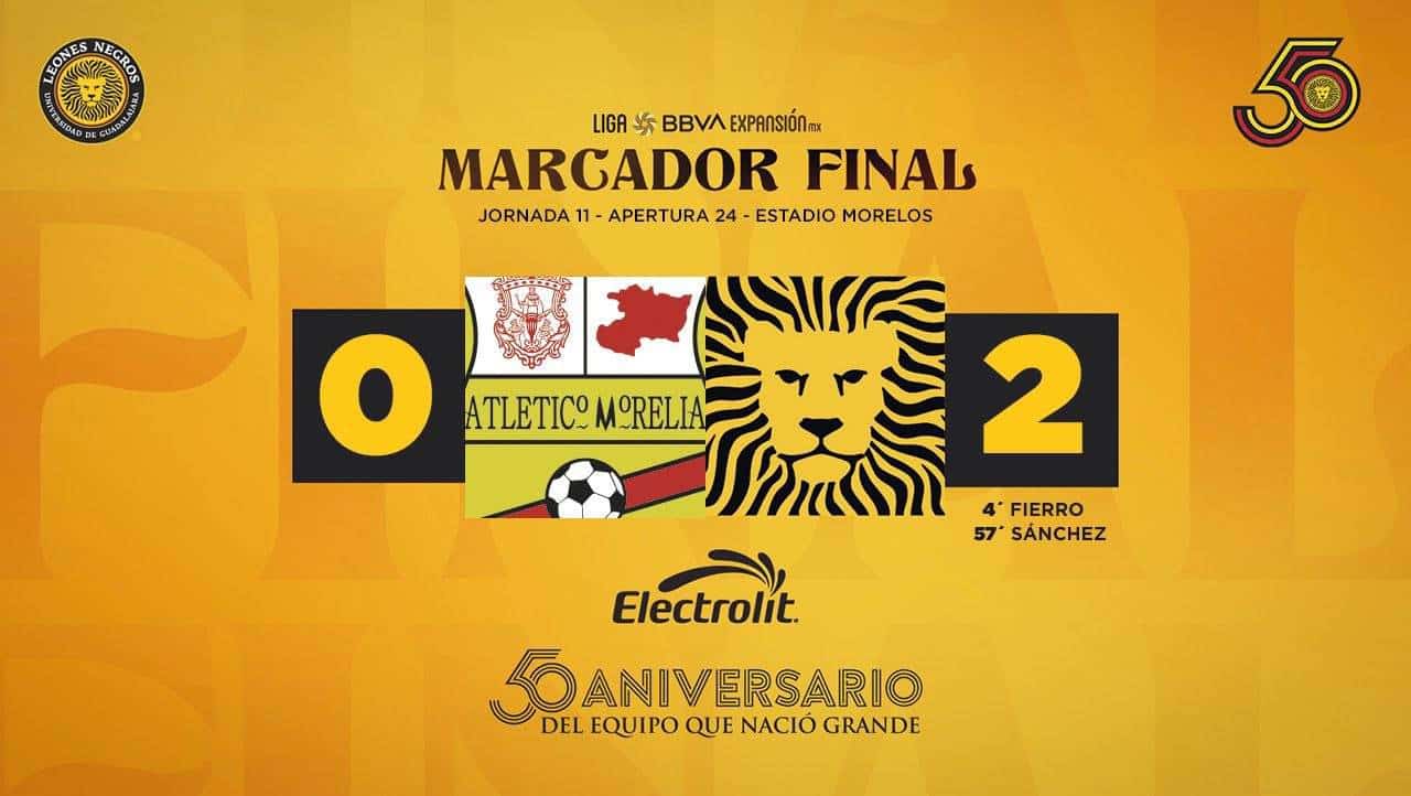 Morelia 0 Vs 02 Leones Negros -Sa. 05 Oct 2024