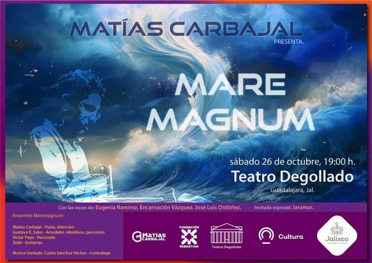 El compositor Matías Carbajal presentará el concierto “Maremágnum” en el Teatro Degollado