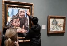 Activistas propalestinos cubren con una foto de Gaza una obra de Picasso en la National Gallery de Londres