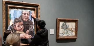 Activistas propalestinos cubren con una foto de Gaza una obra de Picasso en la National Gallery de Londres