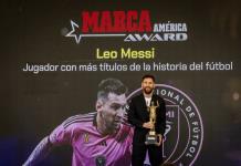 Messi afirma que se siente bien físicamente al recibir el Premio Marca América