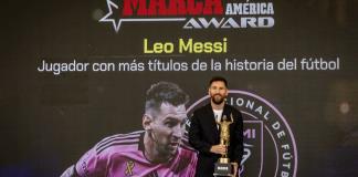 Messi afirma que se siente bien físicamente al recibir el Premio Marca América