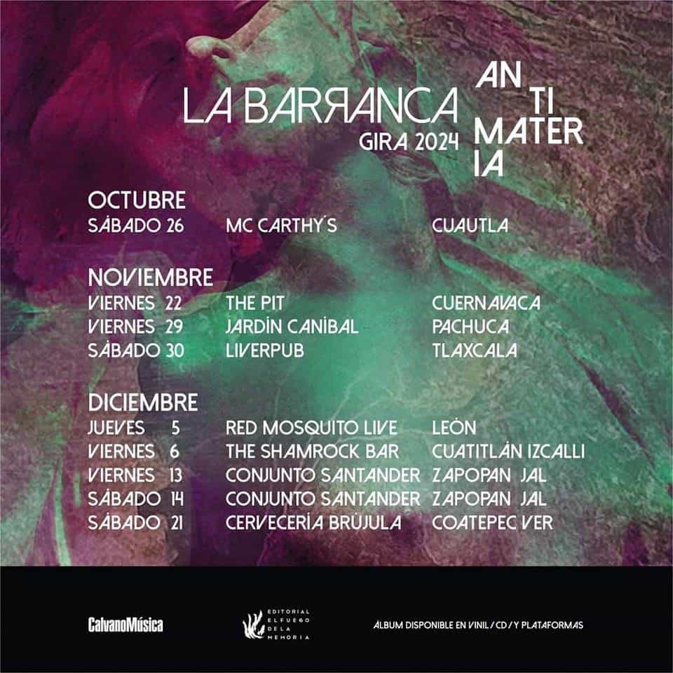 “Antimateria”, el nuevo álbum de la banda La Barranca que presentarán en el Conjunto Santander