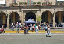 Ambulantes protestan en el Centro tapatío; le exigen espacios a Verónica Delgadillo