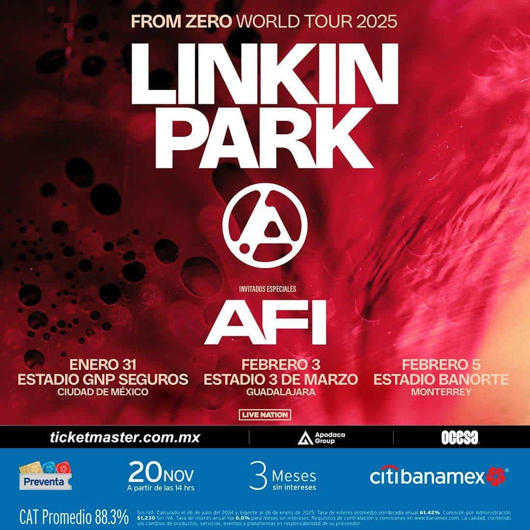 Linkin Park anuncia concierto en el Estadio 3 de Marzo