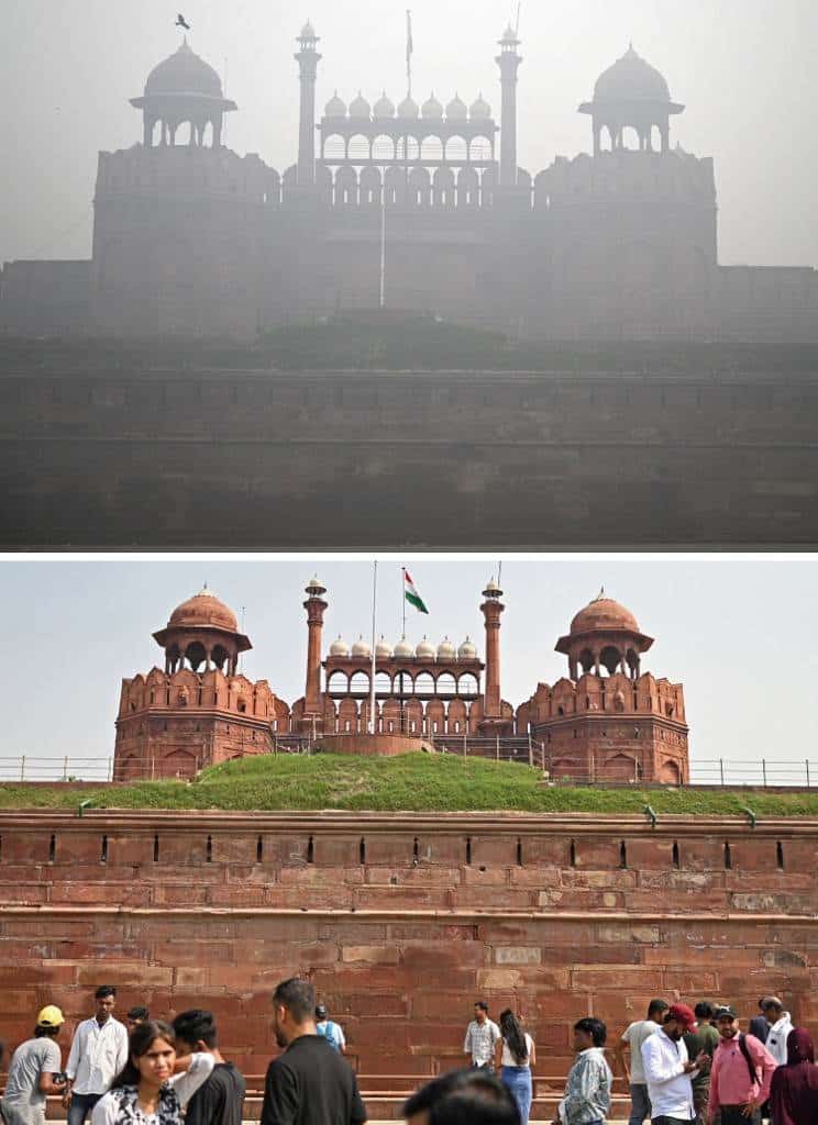 Escuelas cerradas y tráfico restringido en la capital de India por récord de contaminación