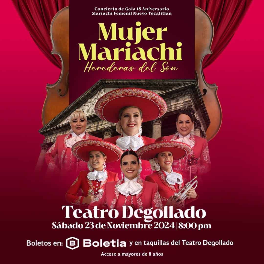 El Mariachi Femenil Nuevo Tecalitlán celebra 18 años con gala en el Teatro Degollado