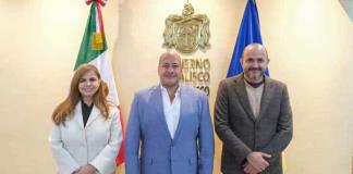 Alfaro se reunió en Casa Jalisco con Ricardo Villanueva y Karla Planter