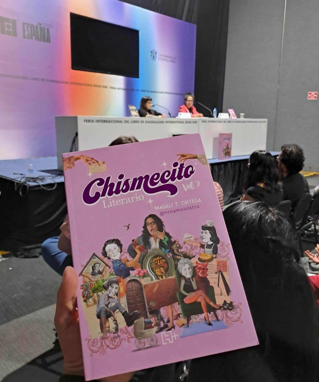 Magali Ortega presenta la segunda parte del libro Chismecito literario en la FIL