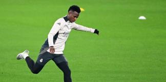 Vinicius acapara los focos en el último entrenamiento antes del duelo ante el Atalanta