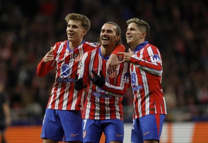 Atlético doblega al Slovan con gol de Julián Álvarez y doblete de Griezmann