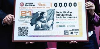 México devela billete de lotería contra la violencia machista