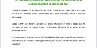 Renuncia el Comisionado del Futbol Mexicano por motivos personales