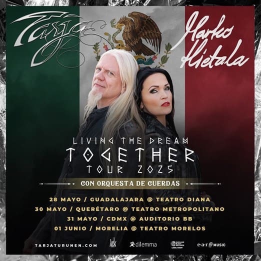 Tarja Turunen y Marko Hietala, ex Nightwish, darán concierto en Guadalajara