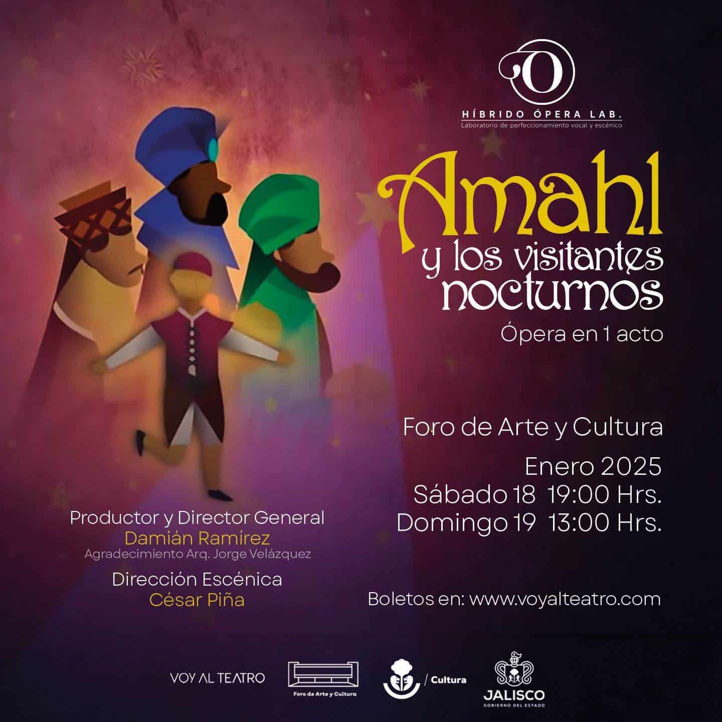 La ópera Amahl y los visitantes nocturnos cierra la temporada navideña en Jalisco