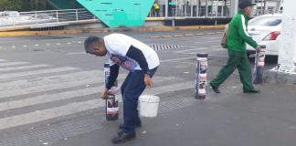 Realizan pega de cédulas de búsqueda en la zona de San Juan de Dios