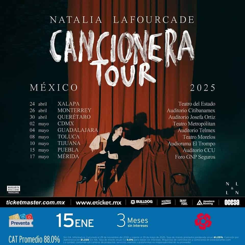 Natalia Lafourcade presentará su Cancionera Tour en Guadalajara  