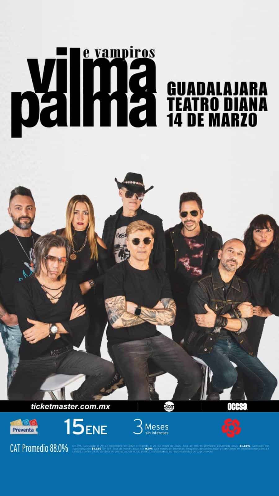 La banda argentina Vilma Palma e Vampiros se presentará en el Teatro Diana