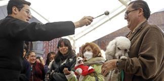 Miles de mexicanos llevan a bendecir sus mascotas al templo en el día de San Antonio Abad