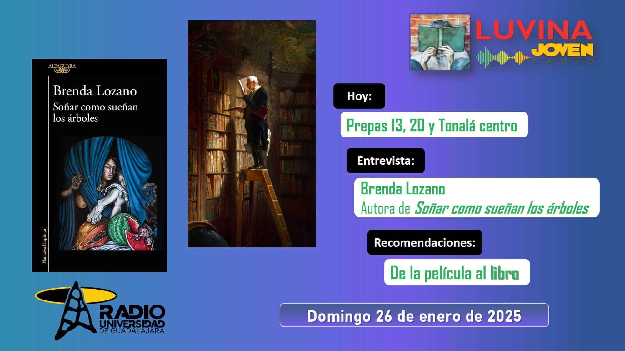 Del cine al libro. Soñar como sueñan los árboles, de Brenda Lozano. Prepas 13, 20 y Tonalá Centro. Luvina Joven Radio 26 enero 2025