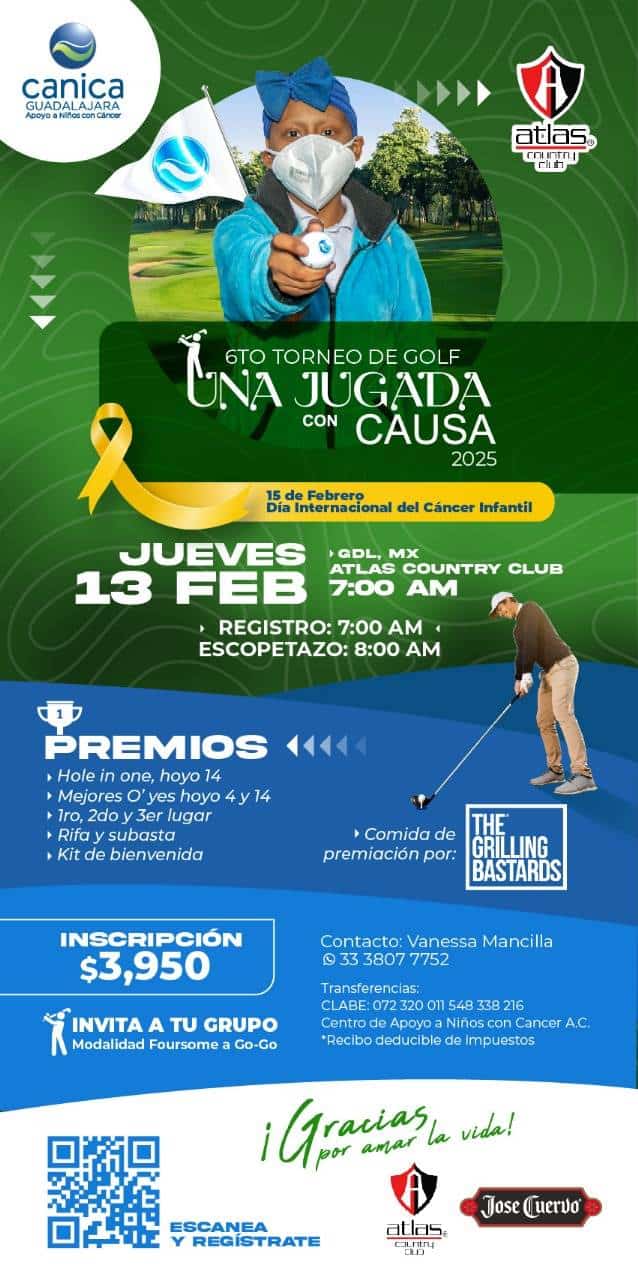 Una jugada con causa: Canica realizará torneo de golf por niñas y niños con cáncer