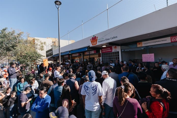 A un mes del incendio en el Mercado Plutarco Elías Calles lo entregan remodelado