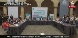 Tx Especial Firma del convenio entre el  @CUCEA_OFICIAL  de la  @udg_oficial el  @LegislativoJal - Ju. 06 Feb 2025