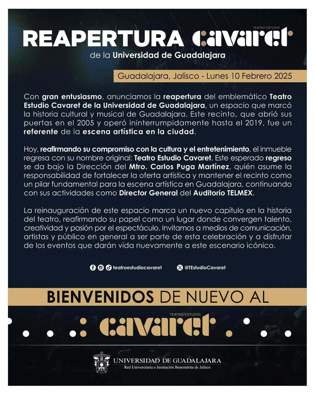 El Teatro Estudio Cavaret vuelve a la escena cultural de Guadalajara