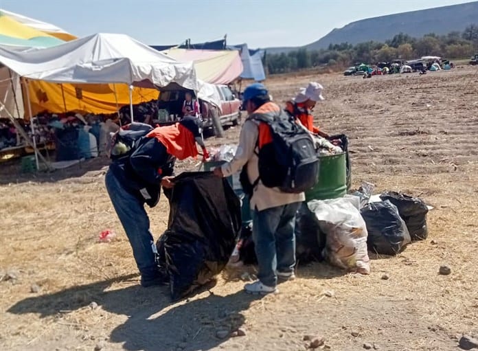 Recolectan 64 toneladas de basura de la ruta peregrina en Lagos de Moreno