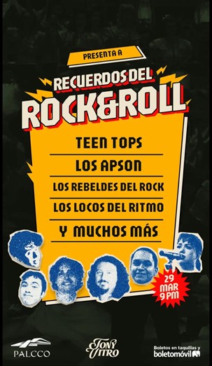 Presentarán el concierto tributo “Recuerdos del Rock & Roll” en PALCCO