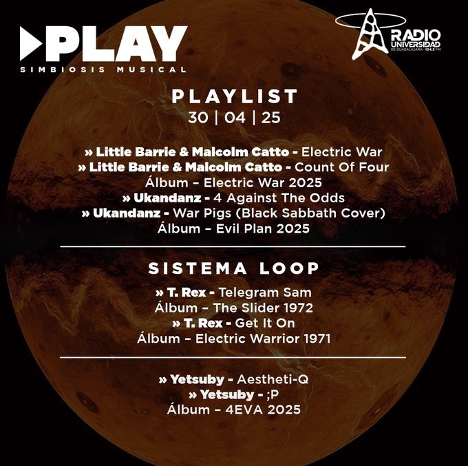 Play - Mi. 30 Abr 2025