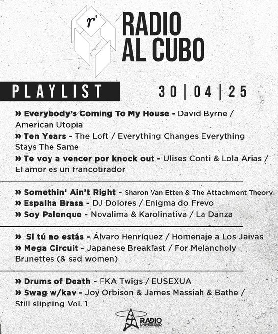 Radio al Cubo - Mi. 30 Abr 2025 Radio al Cubo - Mi. 30 Abr 2025