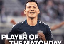 Hirving Chucky Lozano, mejor jugador de la jornada 11 de la MLS