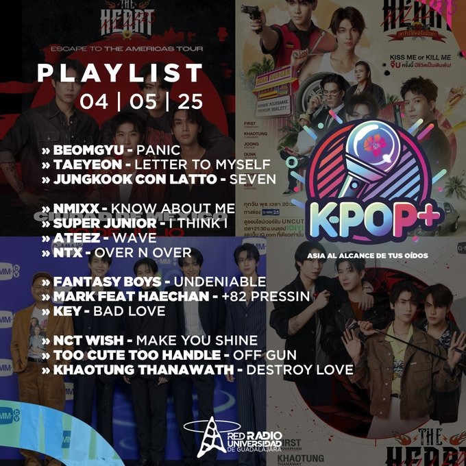 Kpop Plus “Asia a través de tus oídos” - Domingo 4 de Mayo 2025 Kpop Plus “Asia a través de tus oídos” - Domingo 4 de Mayo 2025