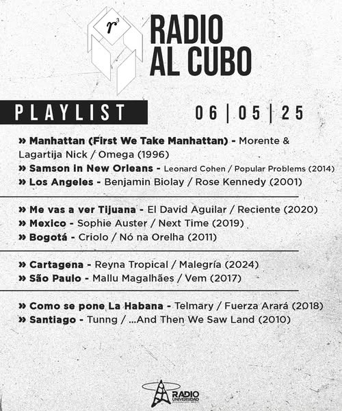 Radio al Cubo - Ma. 06 May 2025 Radio al Cubo - Ma. 06 May 2025