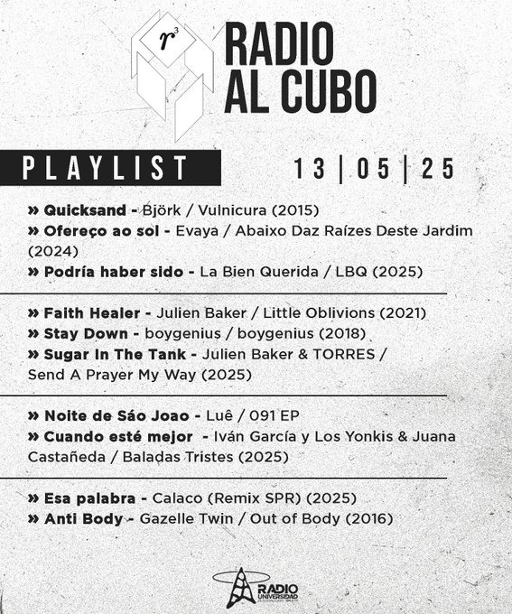 Radio al Cubo - Ma. 13 May 2025 Radio al Cubo - Ma. 13 May 2025