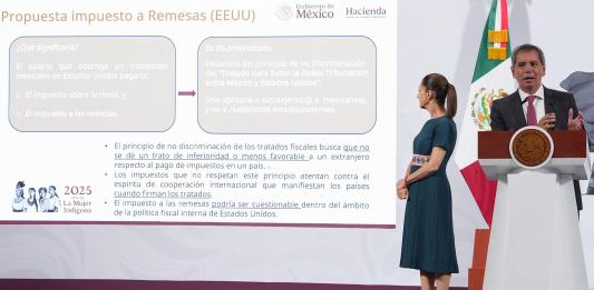 Impuesto a remesas viola tratado fiscal entre México y EEUU, dice Sheinbaum
