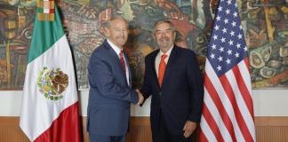 Canciller mexicano y embajador de EEUU sostienen primer encuentro con diálogo franco