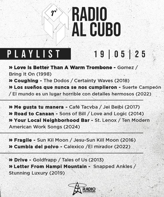 Radio al Cubo - Lu. 19 May 2025 Radio al Cubo - Lu. 19 May 2025