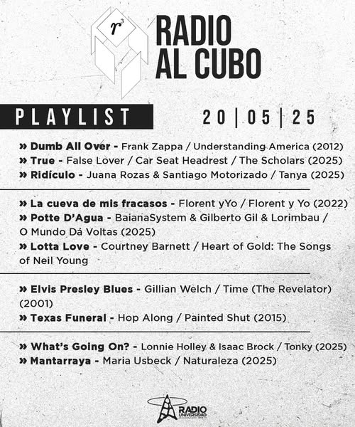 Radio al Cubo - Ma. 20 May 2025 Radio al Cubo - Ma. 20 May 2025