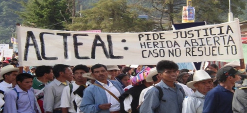 Jóvenes mexicanos exigen informe de CIDH sobre la masacre de Acteal en Chiapas