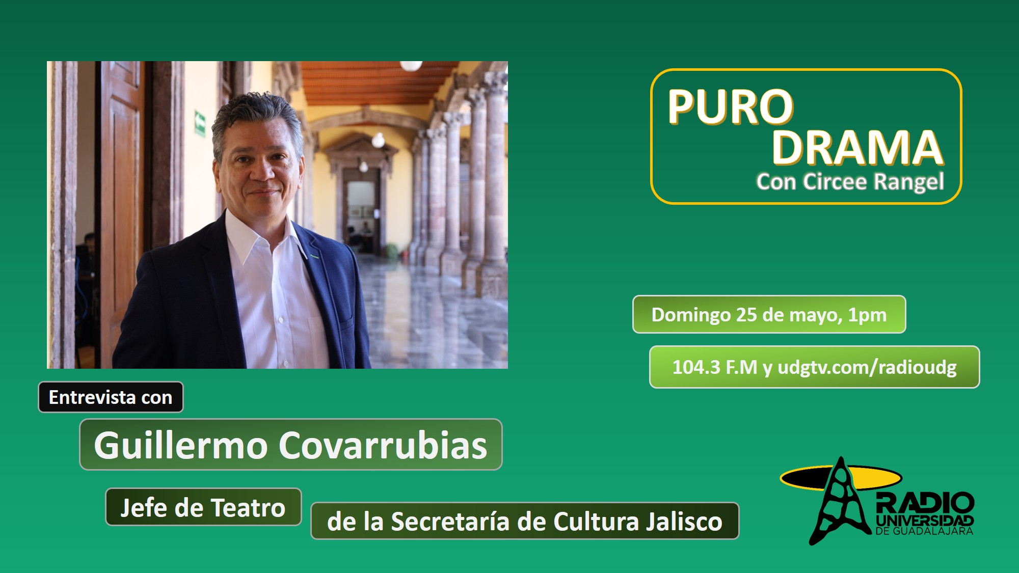 Guillermo Covarrubias y la jefatura de teatro. Puro Drama 25 mayo 2025 Guillermo Covarrubias y la jefatura de teatro. Puro Drama 25 mayo 2025