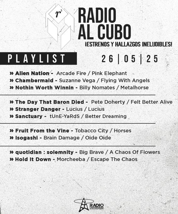 Radio al Cubo - Lu. 26 May 2025 Radio al Cubo - Lu. 26 May 2025