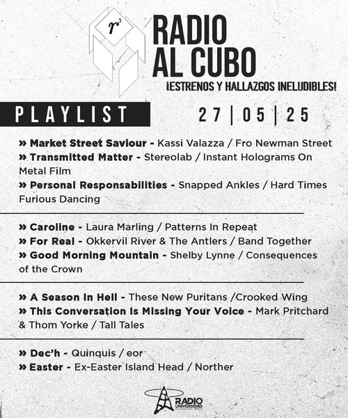 Radio al Cubo - Ma. 27 May 2025 Radio al Cubo - Ma. 27 May 2025