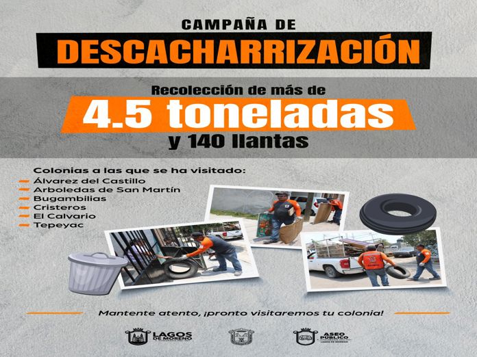 Inician las descacharrizaciones por Aseo Público en Lagos de Moreno Inician las descacharrizaciones por Aseo Público en Lagos de Moreno