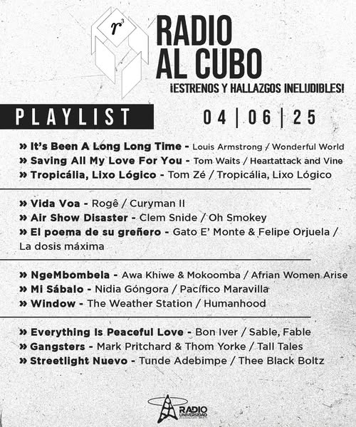 Radio al Cubo - Mi. 04 Jun 2025 Radio al Cubo - Mi. 04 Jun 2025