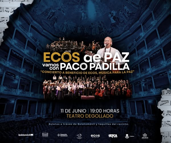 Concierto a beneficio y homenaje a Paco Padilla, la próxima presentación del programa musical ECOS Concierto a beneficio y homenaje a Paco Padilla, la próxima presentación del programa musical ECOS